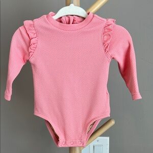 ⭐️⭐️PICK 5 / $20 Old Navy Baby Girl Pink Ruffled One Piece Swimsuit 0-3M